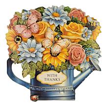 Craft Buddy Sunny Day Floral Watering Can Shaped Card Kit