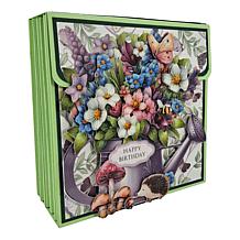 Craft Buddy Sunny Day Floral Watering Can Shaped Card Kit