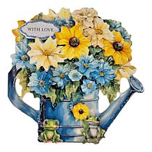 Craft Buddy Sunny Day Floral Watering Can Shaped Card Kit