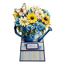 Craft Buddy Sunny Day Floral Watering Can Shaped Card Kit
