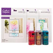 Crafter's Companion Floral Shimmer Spray and Mask Kit