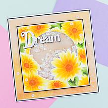 Crafter's Companion Set of 3 Floral 3D Embossing Folder, Die & Stencil