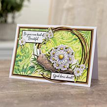 Crafter's Companion Sheena Garden Visitors Stamp & Die Set - Owl