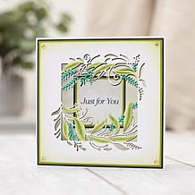 Crafter's Companion Square Floral Aperture Dies with Stamps