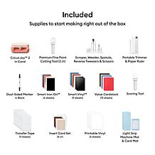 Cricut Joy 2 Deluxe Bundle in Coral with Crafting Tools