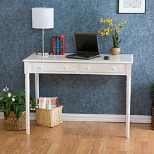 Crisp-White, 2-Drawer Writing Desk