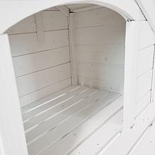 CritterSitters 27" Tall Outdoor Raised Pet House with Porch - White