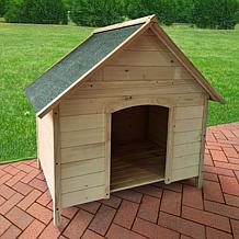 CritterSitters 41"T Outdoor Raised Log Cabin Style Pet House - Natural