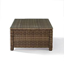 Crosley Bradenton Outdoor Wicker Glass Top Coffee Table