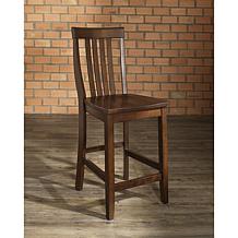 Crosley Furniture School House 2-piece 24" Bar Stool Set - Mahogany