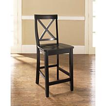 Crosley Furniture X-Back 2-piece 24" Bar Stool Set - Black