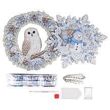 Crystal Art Winter Hanging Decorations - Set of 2