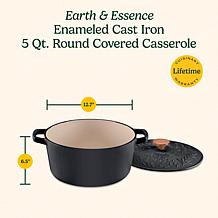 Cuisinart 5qt Cast Iron Casserole Dish with Cover