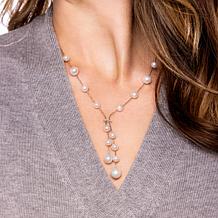 Cultured Freshwater Pearl & Diamond Accent Illusion Lariat Necklace
