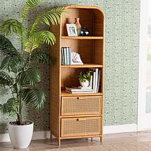 Curacao Rattan Bookcase 23.2" W x 13.8" D x 67.7" H