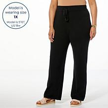Curations x Amy Morrison Cashmere-Blend Wide-Leg Pull-On Pant