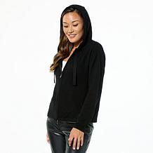 Curations x Amy Morrison Cashmere-Blend Zip-Front Hoodie