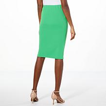 Curations x Amy Morrison Knit Crepe Midi Skirt 