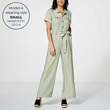 Curations x Sarah Anderson Belted Utility Jumpsuit