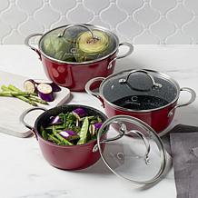 Curtis Stone 6-piece Dura-Pan+ Nesting Saucepan Set