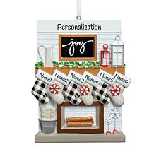 Custom Personalization Fireplace Mantel Personalized Ornament