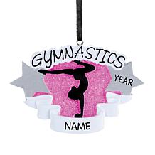 Custom Personalization Gymnastics Silhouette Ornament