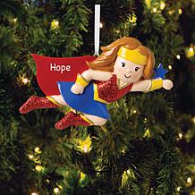 Custom Personalization Super Hero Girl Ornament