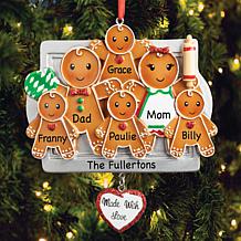 Custom Six Gingerbread Personalized Ornament