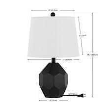 Danilo 19.5" Black Resin Table Lamp