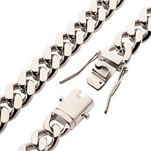 Dante Men's Stainless Steel 8mm Miami Cuban Link Bracelet