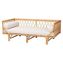 Davida Bohemian Natural Rattan Daybed 78.7"W x 39.4"D x 29.5"H