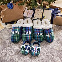 Dearfoams Infant Baby Bear Matching Christmas Slippers
