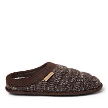 Dearfoams Men's Asher Quilted Marled Knit Clog Slipper