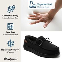 Dearfoams Men's Indoor Outdoor Microsuede Moccasin - Pierce
