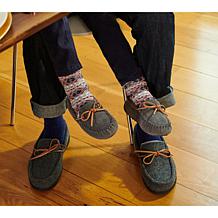 Dearfoams Men's Indoor/Outdoor Memory Foam Moccasin Slipper