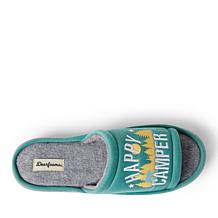 Dearfoams Men's Lennox Sweatshirt Camp Slide Slipper