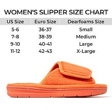 Dearfoams Women's Adjustable Indoor/Outdoor Terry Slide Slipper