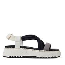 Dearfoams Women's Casual Adjustable Strap Platform Sandal - Daylen