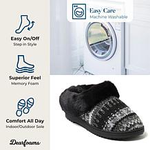 Dearfoams Women's Indoor/Outdoor Memory Foam Clog Slipper - Hannah