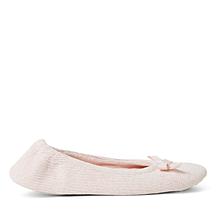 Dearfoams Women's Layla Ballerina Slipper - Sleet, Dusty Pink