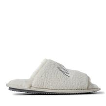 Dearfoams Women's Louise Slide with Extended Vamp and Scrunchie