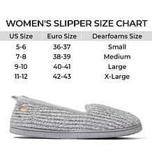 Dearfoams Women's Memory Foam Chenille Closed Back Slippers - Rachel