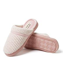 Dearfoams Women's Memory Foam Chenille Scuff Slippers - Serena