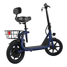 DeLorean 450W 36V Folding Seated E-Scooter w/Backrest & Accessories