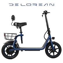 DeLorean 450W 36V Folding Seated E-Scooter w/Backrest & Accessories