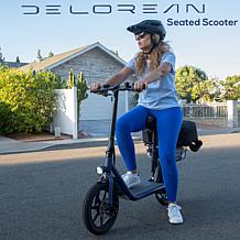 DeLorean 450W 36V Folding Seated E-Scooter w/Backrest & Accessories