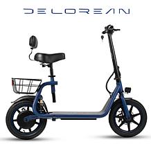 DeLorean 450W 36V Folding Seated E-Scooter w/Backrest & Accessories