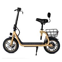 DeLorean 450W 36V Folding Seated E-Scooter w/Backrest & Accessories