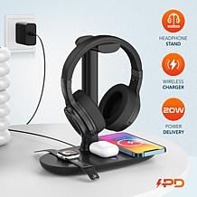 Delton 15W Wireless Fast-Charging Headset Stand and D101 Headset