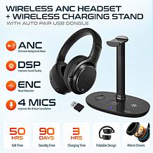 Delton 15W Wireless Fast-Charging Headset Stand and D101 Headset